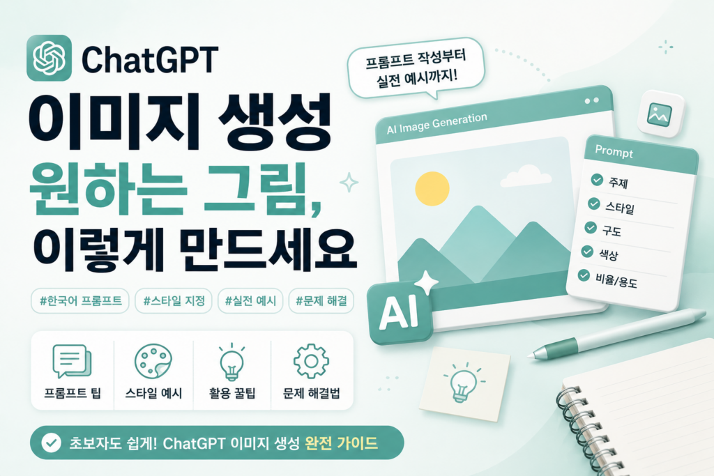 ChatGPT 이미지 생성 잘하는 방법을 안내하는 대표 이미지