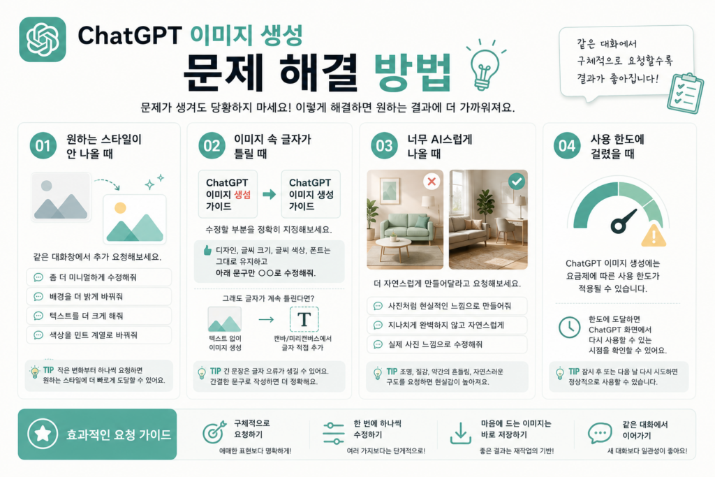 ChatGPT 이미지 생성 문제 해결 방법 안내