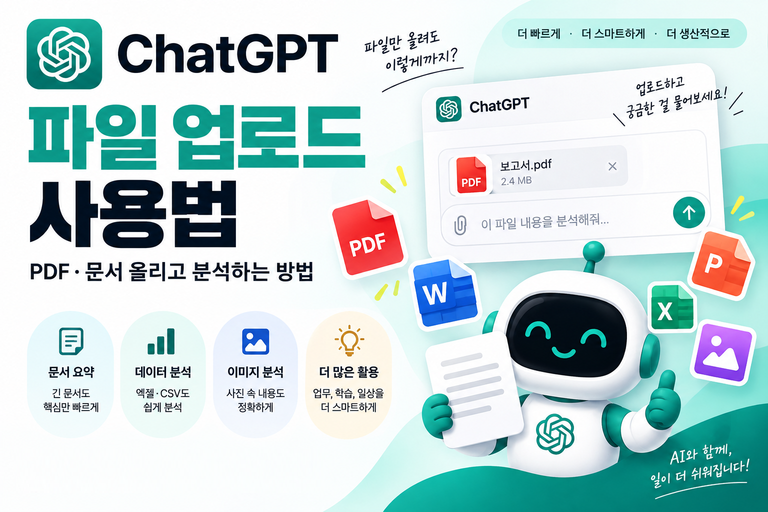 ChatGPT 파일 업로드 사용법을 안내하는 대표 이미지