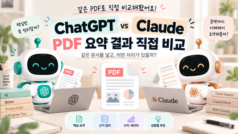 ChatGPT vs Claude, PDF 하나 넣고 요약 결과 비교