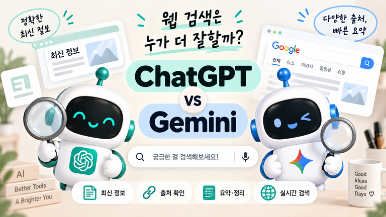 ChatGPT vs Gemini, 웹 검색은 누가 더 잘할까?